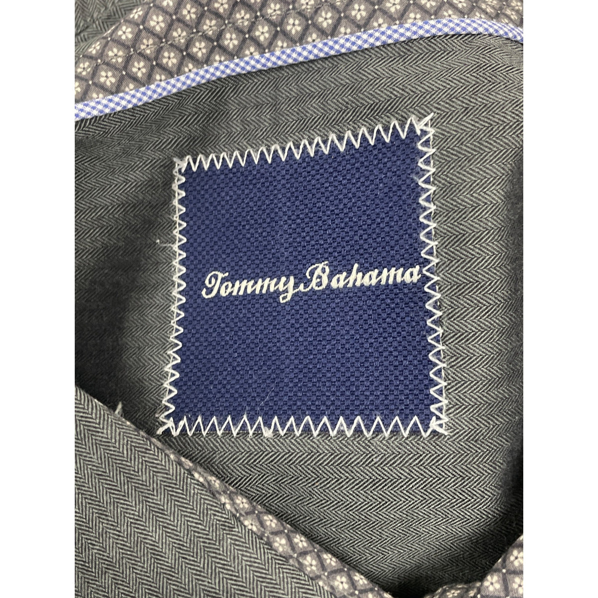 Tommy Bahama  Mens Gray Long-Sleeve Button-Up Shirt With Pocket Size L