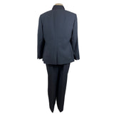 Emily Womens Washable 2pc Suit Set Gray Pinstripe Blazer & Trousers Size 14W-New