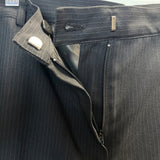 Emily Womens Washable 2pc Suit Set Gray Pinstripe Blazer & Trousers Size 14W-New