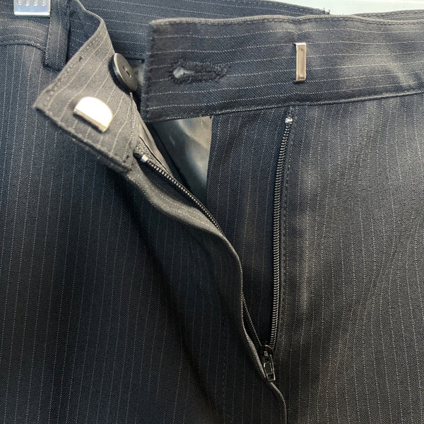 Emily Womens Washable 2pc Suit Set Gray Pinstripe Blazer & Trousers Size 14W-New