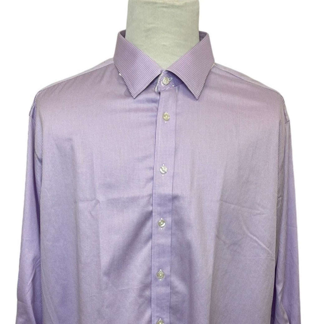 Charles Tyrwhitt Men's Lilac Purple Long Sleeve Button Up Shirt Sz 19-37