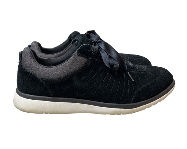 Ugg Women's Black Suede W Victoria Shoes Sz 7 - NWB