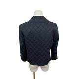 Tahari Arthur S. Levine Womens Black Diamond Blazer Textured JBSize 8 Long Sleeves
