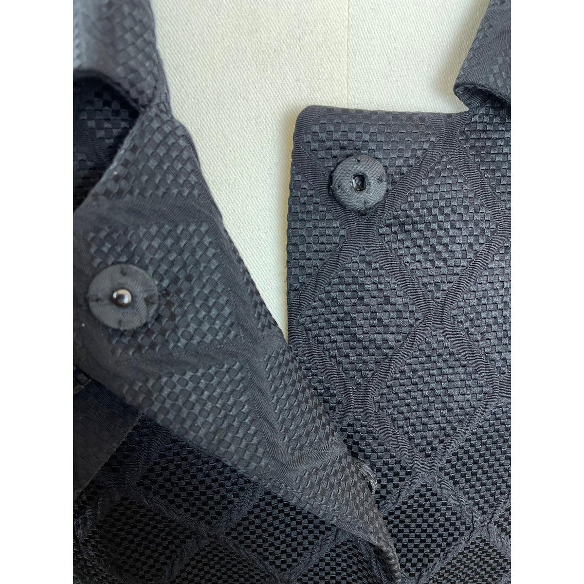 Tahari Arthur S. Levine Womens Black Diamond Blazer Textured JBSize 8 Long Sleeves