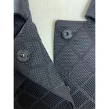 Tahari Arthur S. Levine Womens Black Diamond Blazer Textured JBSize 8 Long Sleeves