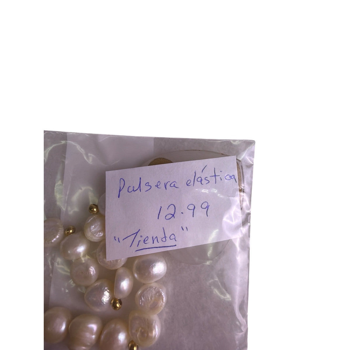 Mother & Daughter Womens Gold/White Pearl Bracelet With Heart Charm Pendant OS