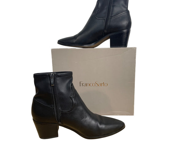 *SHOES*  NWT - Franco Sarto - black - booties - women - 8 - leather