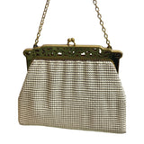 Vintage Whiting & Davis Co Women's White Alumesh Evening Purse Size S