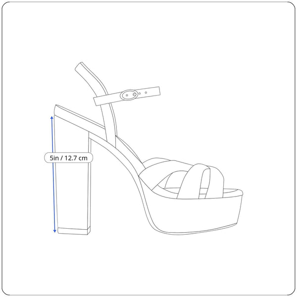 Lulus Women’s Black Fabric Adjustable Strap Open Toe Acee Platform Heels Sz 6.5