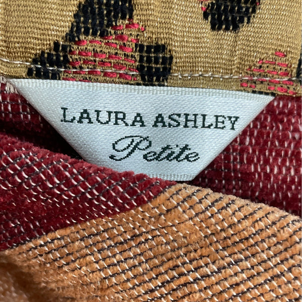 Laura Ashley Women's Beige Long Sleeve Jacket With Multicolor Floral Print Sz PL