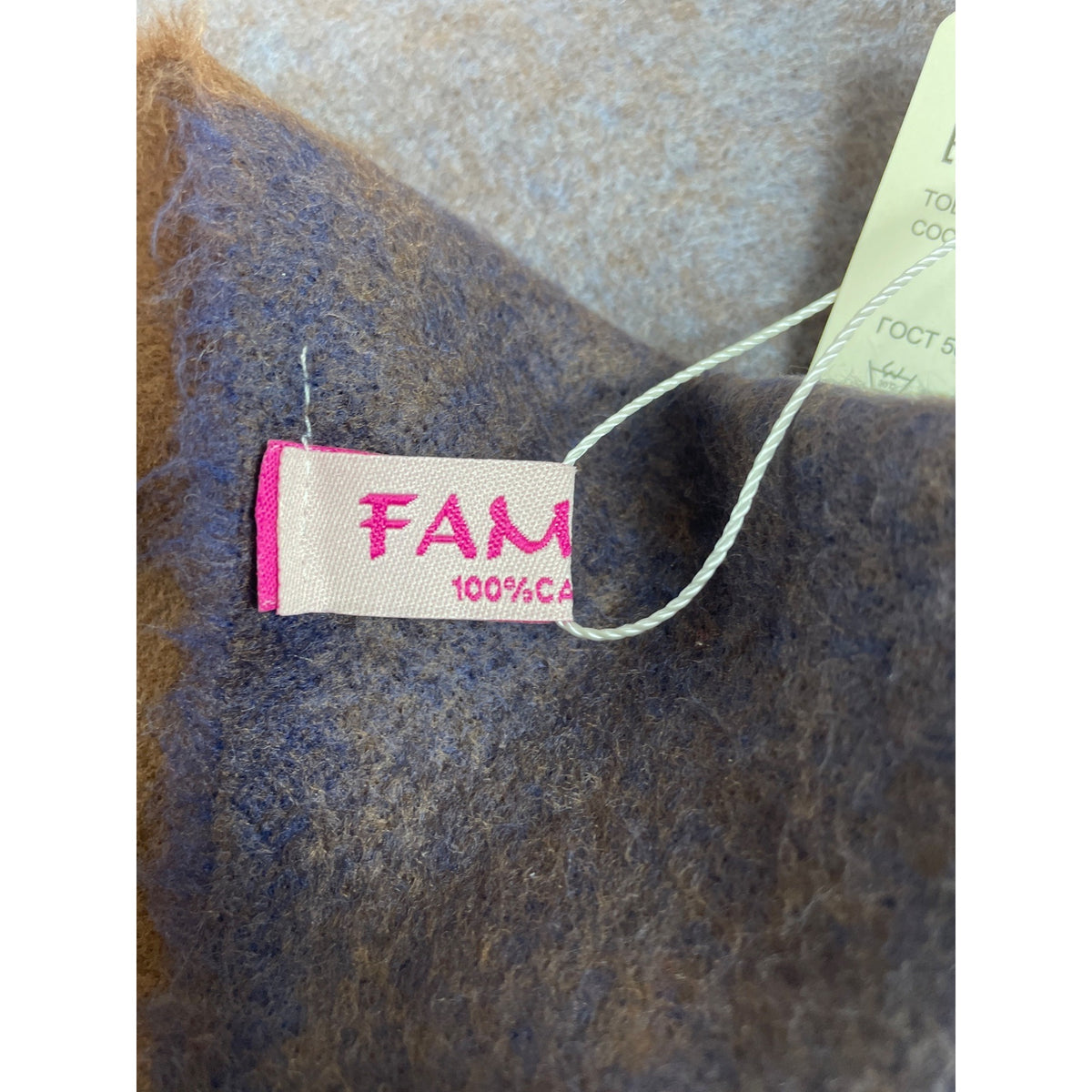 Unisex One Size Famuyi Cashmere Blue Brown White Plaid Shawls New