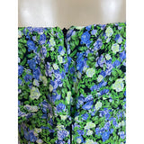 Hit Women's Green Floral Print Midi Loupette Sleeveless Dress Sz M