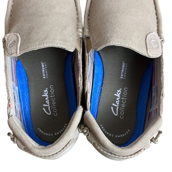 Clarks Men's Sand Grey ShacreLite Step Slip On Shoes Sz 9.5M - NWB