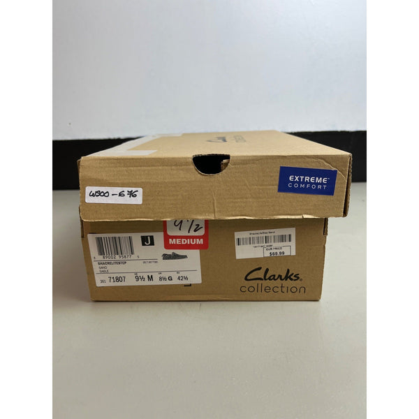 Clarks Men's Sand Grey ShacreLite Step Slip On Shoes Sz 9.5M - NWB