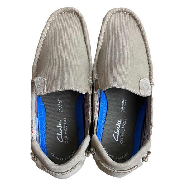 Clarks Men's Sand Grey ShacreLite Step Slip On Shoes Sz 9.5M - NWB
