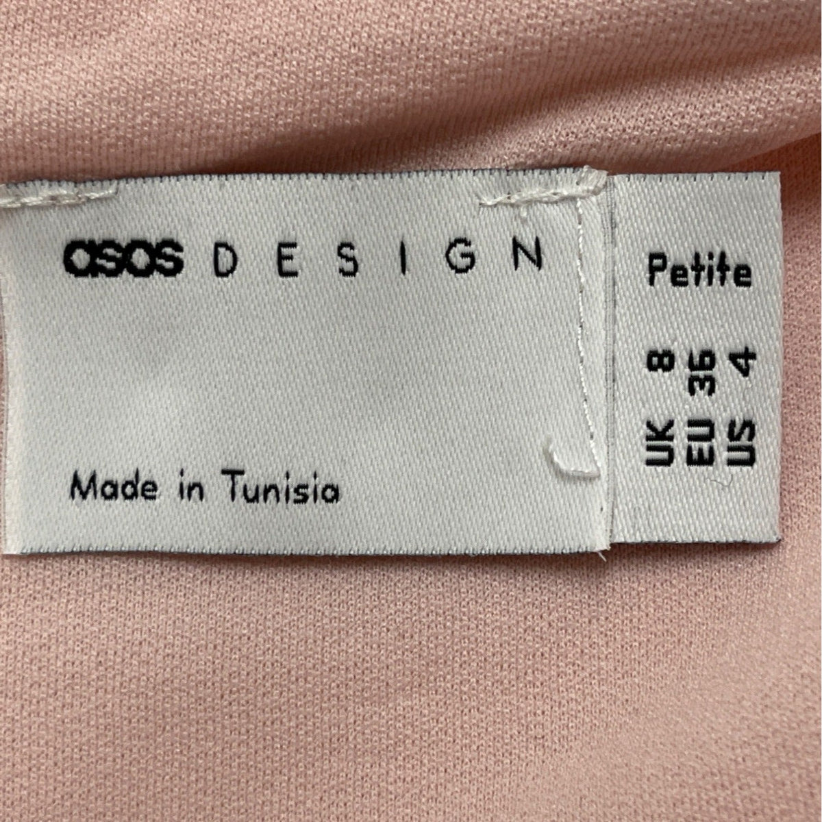 Asos Design Petite Pink Long Sleeve Mini Dress With Corset Detail & Cutout Sz 4P