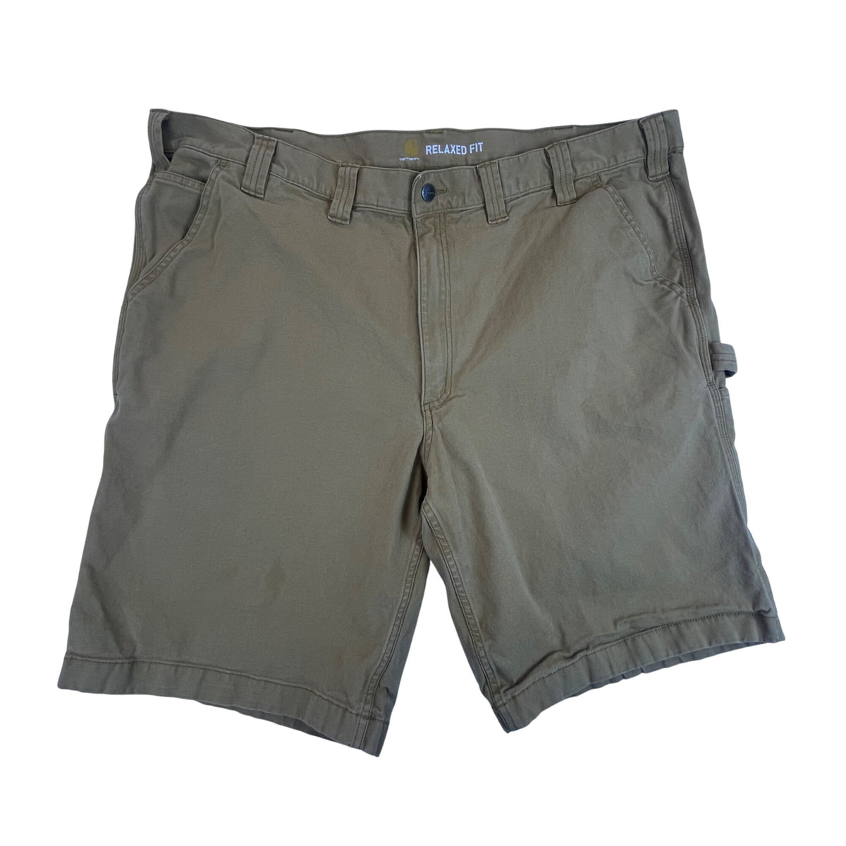 Carhartt Mens Tan Cotton Relaxed Fit Utility Work Shorts Size 44