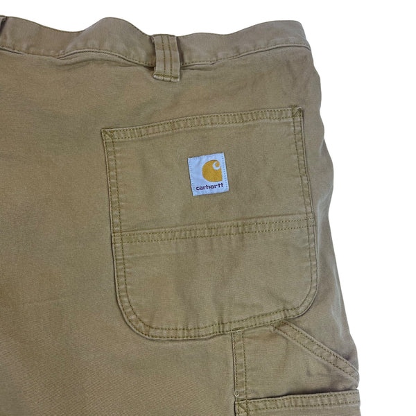 Carhartt Mens Tan Cotton Relaxed Fit Utility Work Shorts Size 44