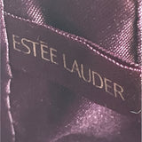 Estee Lauder Women's Wine Suede Metal Gold Tone Evening Clutch Sz S