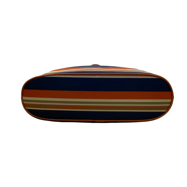Baggallini Women’s Blue Orange Striped Nylon Adjustable Strap Crossbody Bag