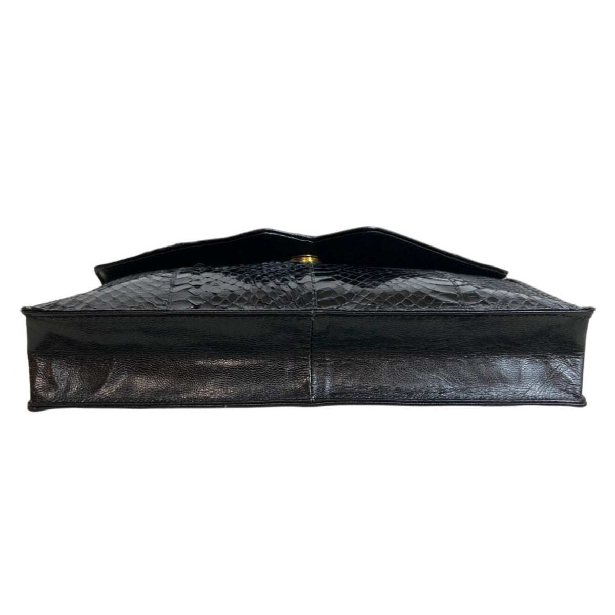 Unbranded Women's Black Faux Croc Leaher Skin  Envelope Shoulder Bag Sz S