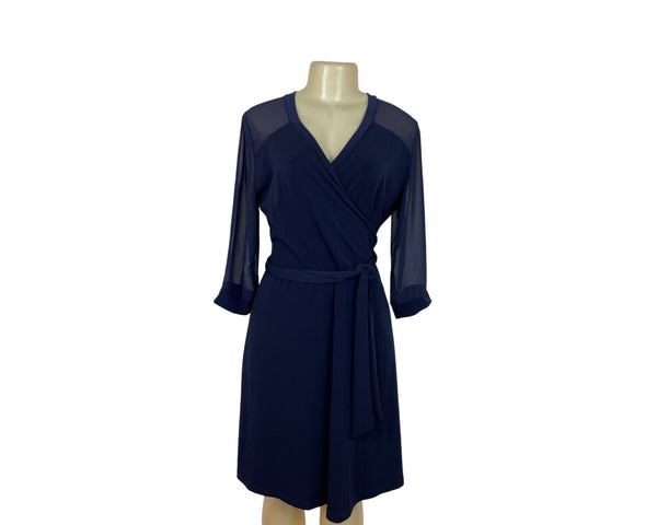 Simple Life Women's Navy Wrap Dress Sz L