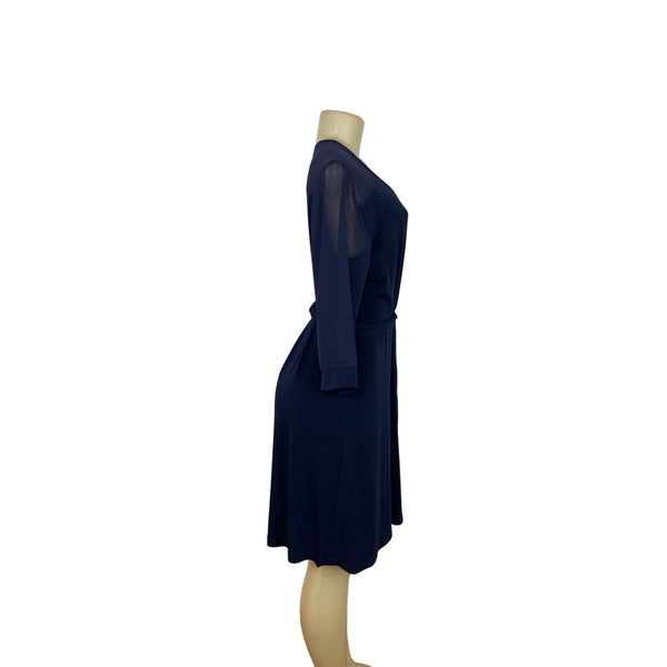 Simple Life Women's Navy Wrap Dress Sz L
