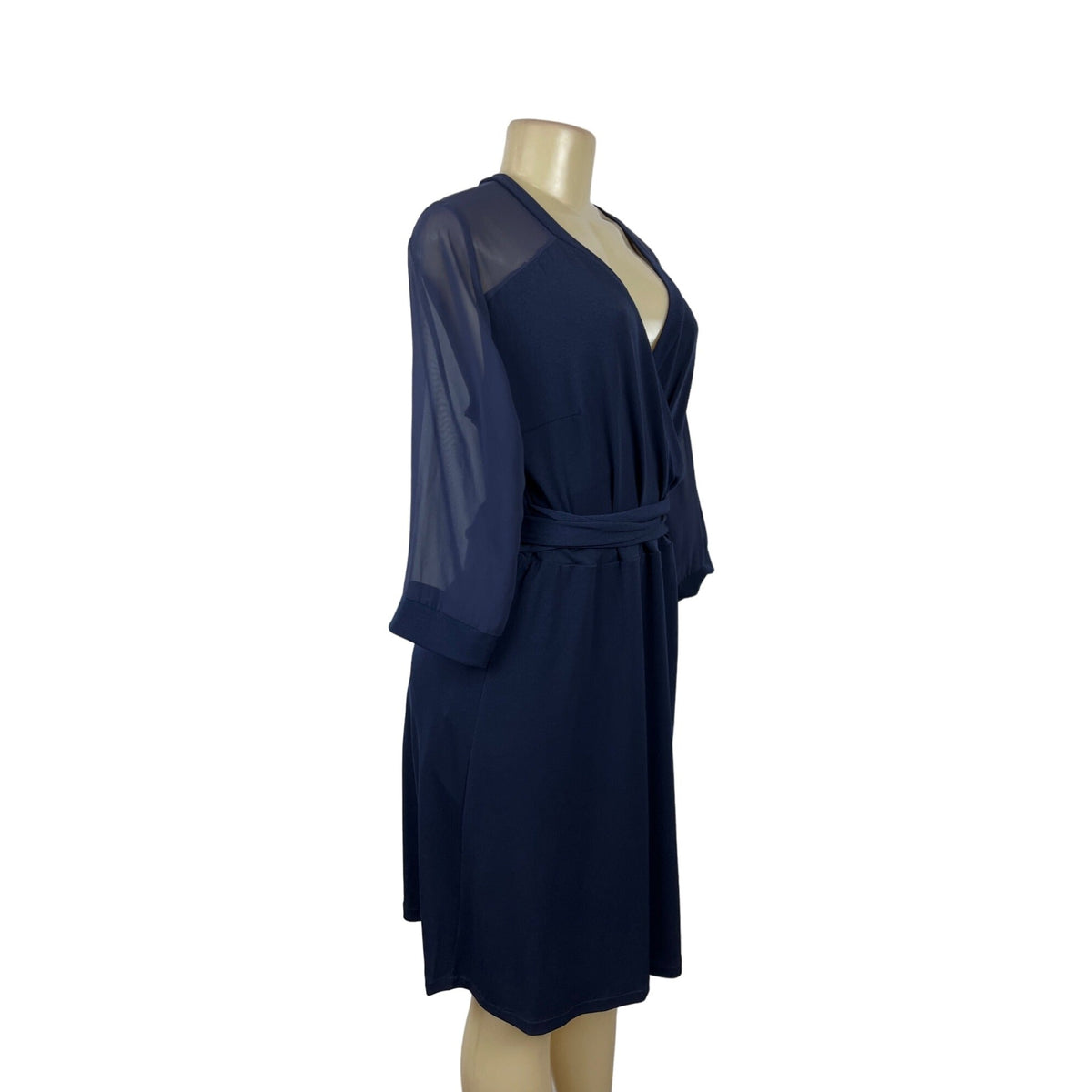 Simple Life Women's Navy Wrap Dress Sz L
