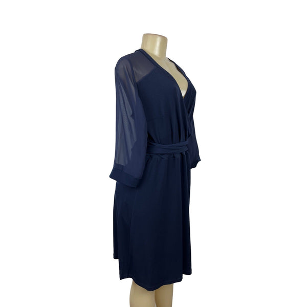 Simple Life Women's Navy Wrap Dress Sz L