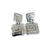 Park Lane Womens Silver Tone Metal Modern Dangle Earrings Statement Geometric Design