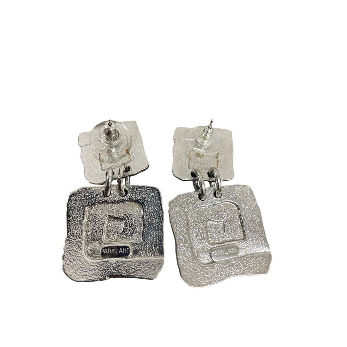 Park Lane Womens Silver Tone Metal Modern Dangle Earrings Statement Geometric Design