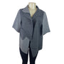Teresa Maria Widuch Womens Gray Asymmetrical Short Sleeve Jacket Size M