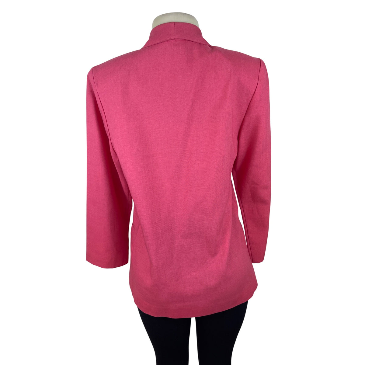 Vtg Illustrations Women's Pink Blazer Button Closure Sophisticated Design Size 4