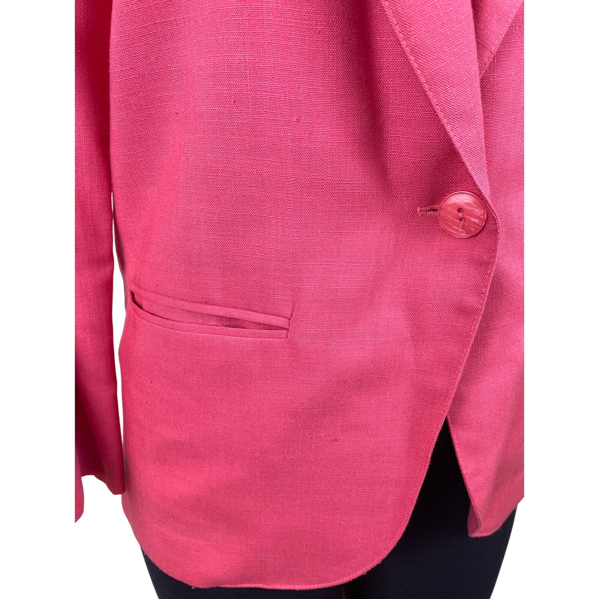 Vtg Illustrations Women's Pink Blazer Button Closure Sophisticated Design Size 4