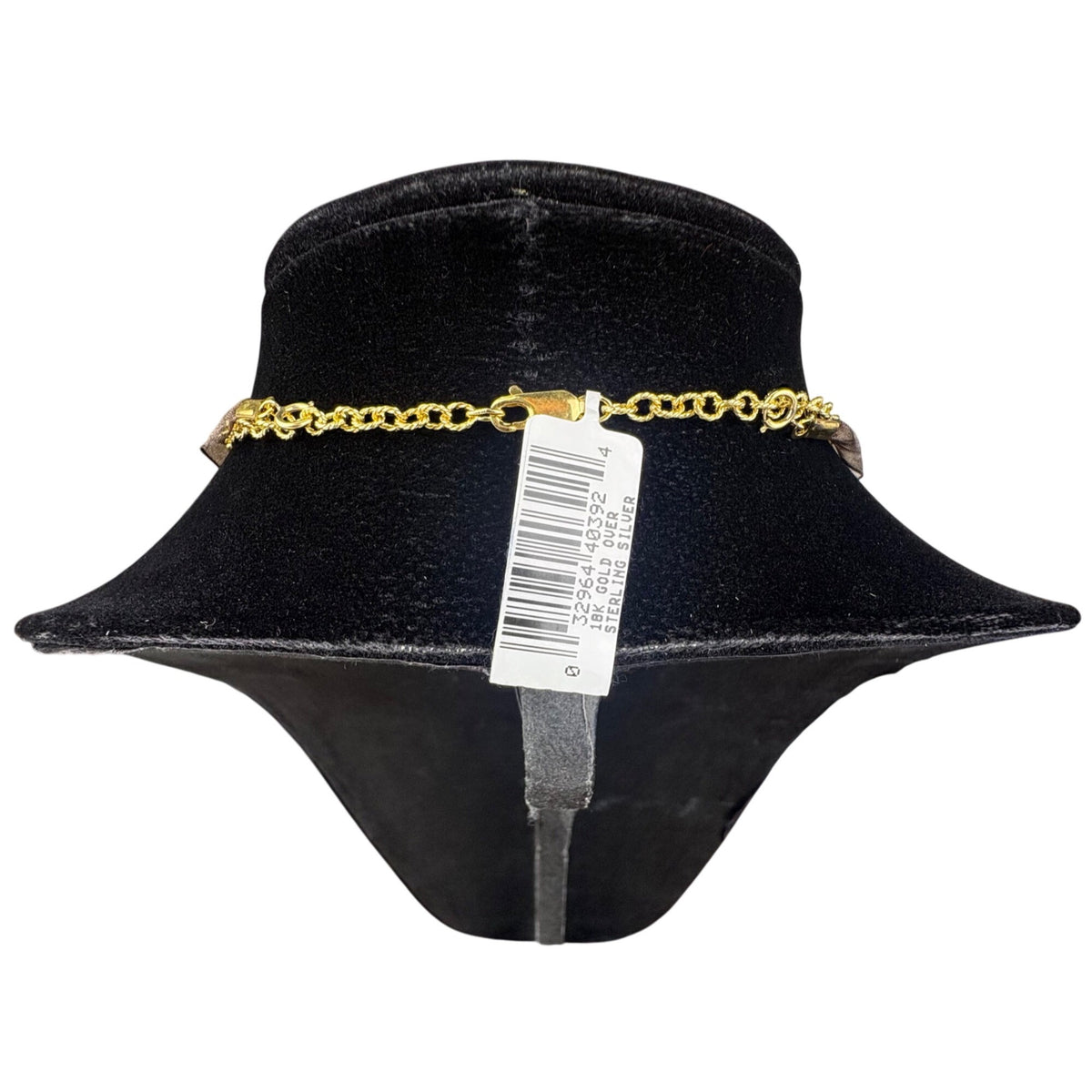 18K Gold Over Sterling Smoky Quartz Diamond Necklace Pendant Women’s Vintage Style