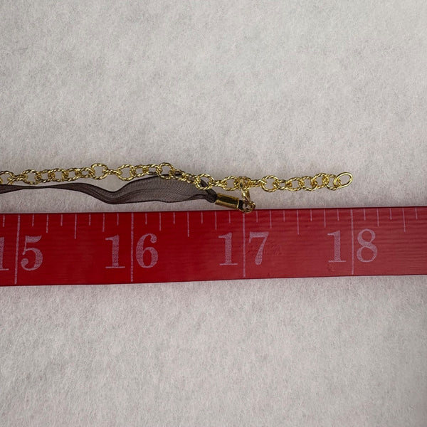 18K Gold Over Sterling Smoky Quartz Diamond Necklace Pendant Women’s Vintage Style