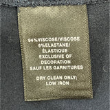 Lafayette 148 New York Navy Long Sleeve Mock Neck Top Size L