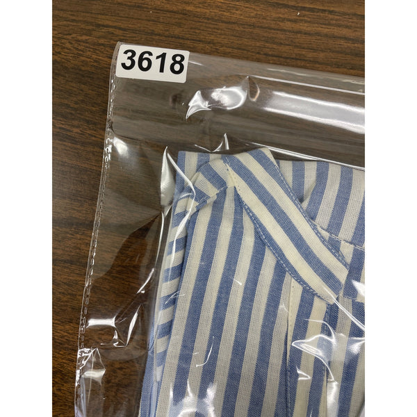 O'Neill Women’s Blue & White Striped Cover-Up  Long-Sleeve V-Neck Size L - New