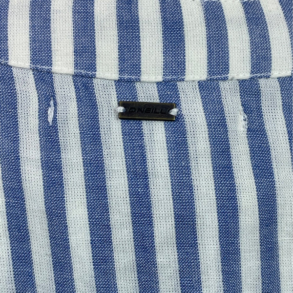 O'Neill Women’s Blue & White Striped Cover-Up  Long-Sleeve V-Neck Size L - New