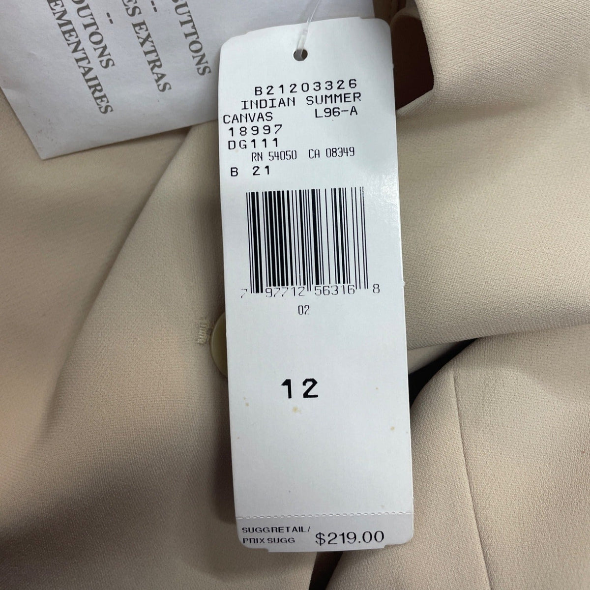 Jones New York Womens Long Sleeve Botton Down Blazer Sz 12- NEW