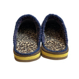 Women's Purple And Blue Wooven Quilted Pattern Slippers Sandals Size 9.5/10