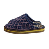 Women's Purple And Blue Wooven Quilted Pattern Slippers Sandals Size 9.5/10