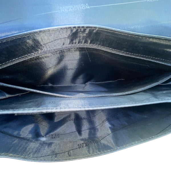 Kenneth Cole Reaction Men’s Black Manhattan Leather Laptop Briefcase