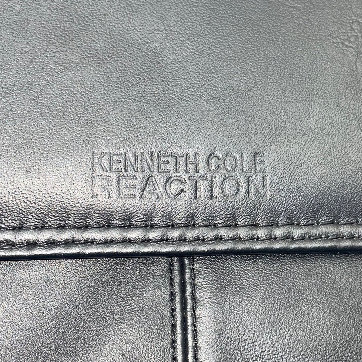 Kenneth Cole Reaction Men’s Black Manhattan Leather Laptop Briefcase