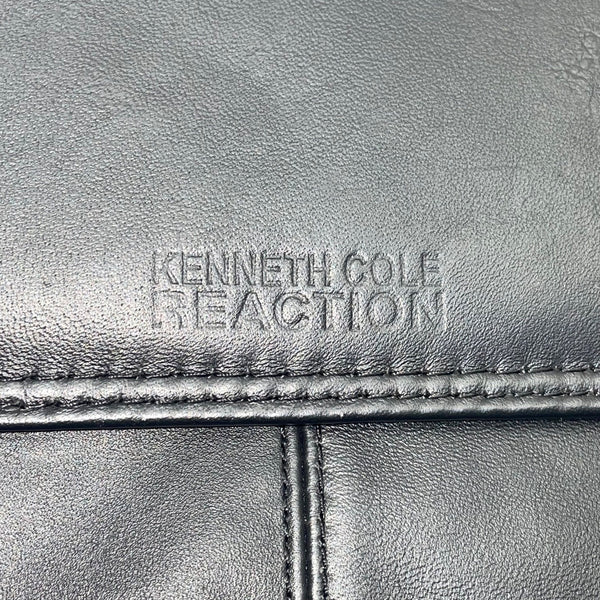 Kenneth Cole Reaction Men’s Black Manhattan Leather Laptop Briefcase