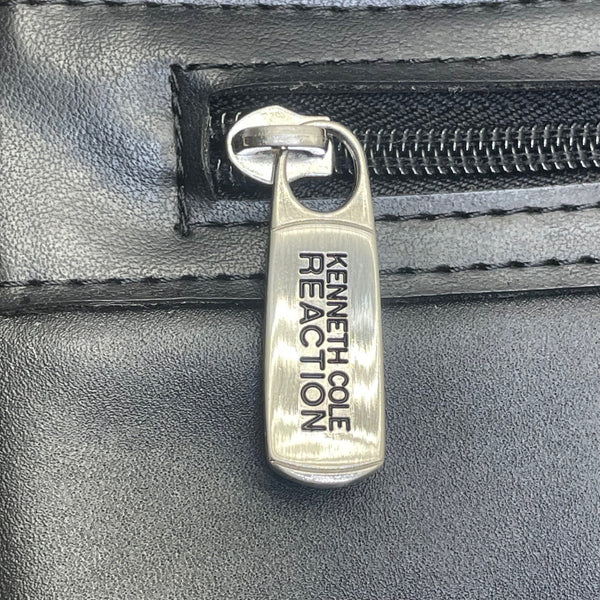 Kenneth Cole Reaction Men’s Black Manhattan Leather Laptop Briefcase