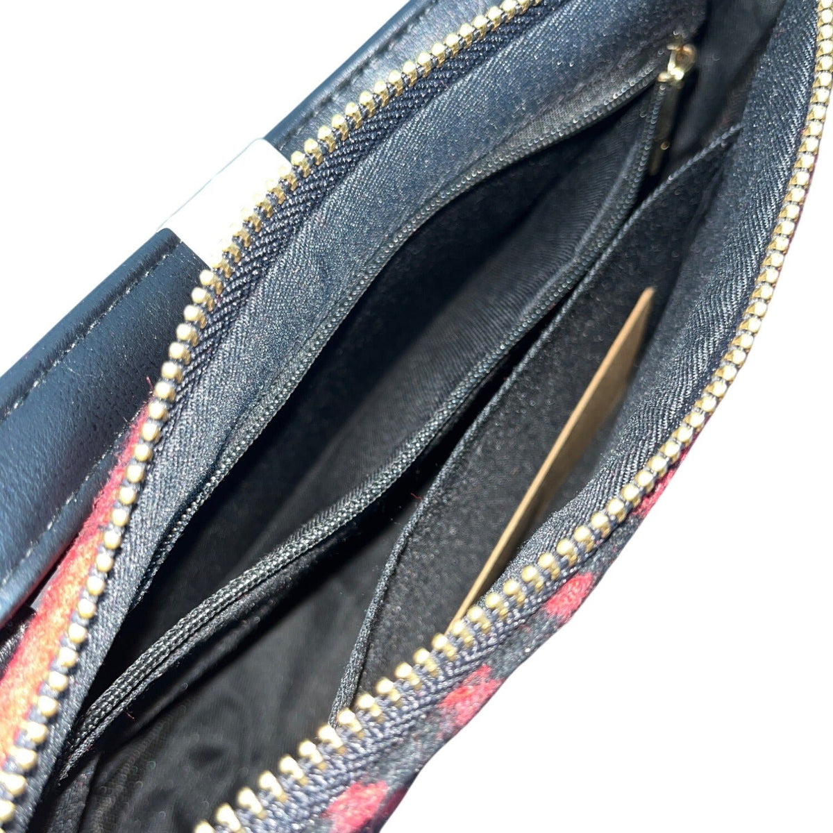 Bearpaw Red Multi Plaid Black Leather Accents Shoulder Evening Clutch Sz M - New