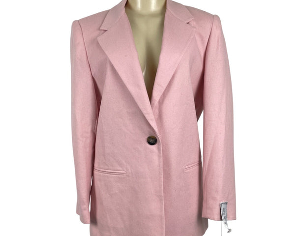 Sag Harbor Womens Pink Long Sleeve Single Button Blazer Size 8 - NWT