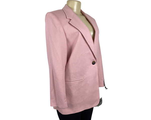 Sag Harbor Womens Pink Long Sleeve Single Button Blazer Size 8 - NWT