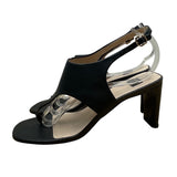 Louise Et Cie Black Leather Block Heel Lalo Slingback Sandals Size 9M